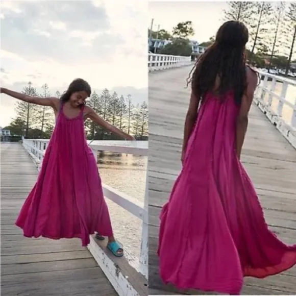 Free People Pink Maxi Dress - Picture 1 of 5
